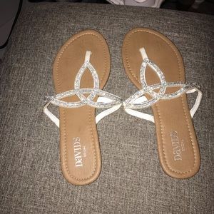 David’s bridal flip flop sandals